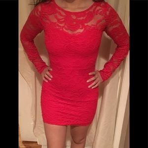 Red Lace Dress Size 4